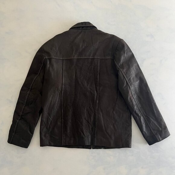 Mod & Mod Brown Leather Car Coat - Picture 2 of 8